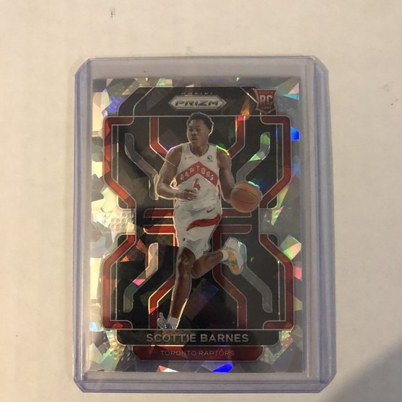 2021-22 PANINI PRIZM SCOTTIE BARNES RC #320 SILVER CRACKED ICE PRIZM PARALLEL SP - Picture 1 of 6